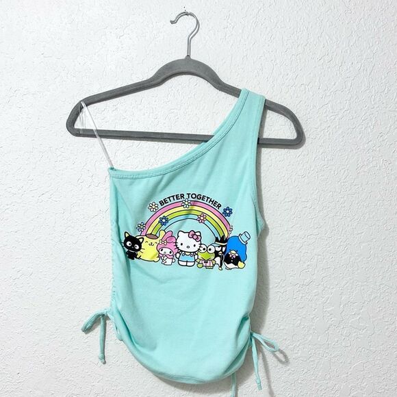 Hello Kitty and friends one shoulder top size medium - Picture 1 of 16